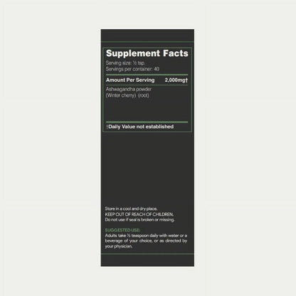 Ashwagandha Powder Herbal Supplements for Energy, Vitality & Stress Relief, 80G