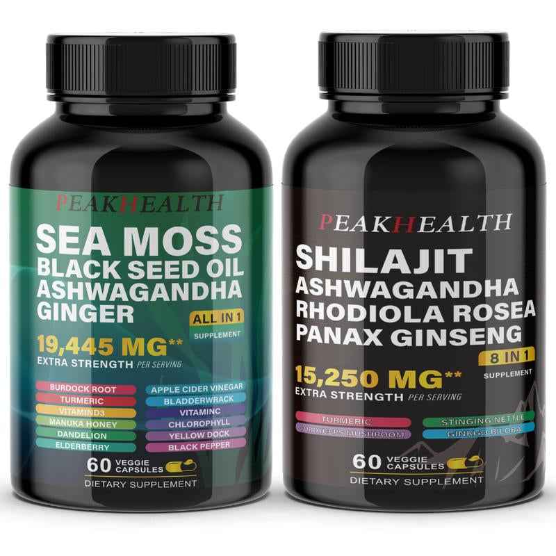 Sea Moss & Shilajit Dynamic Vitality Bundle - 60 Count