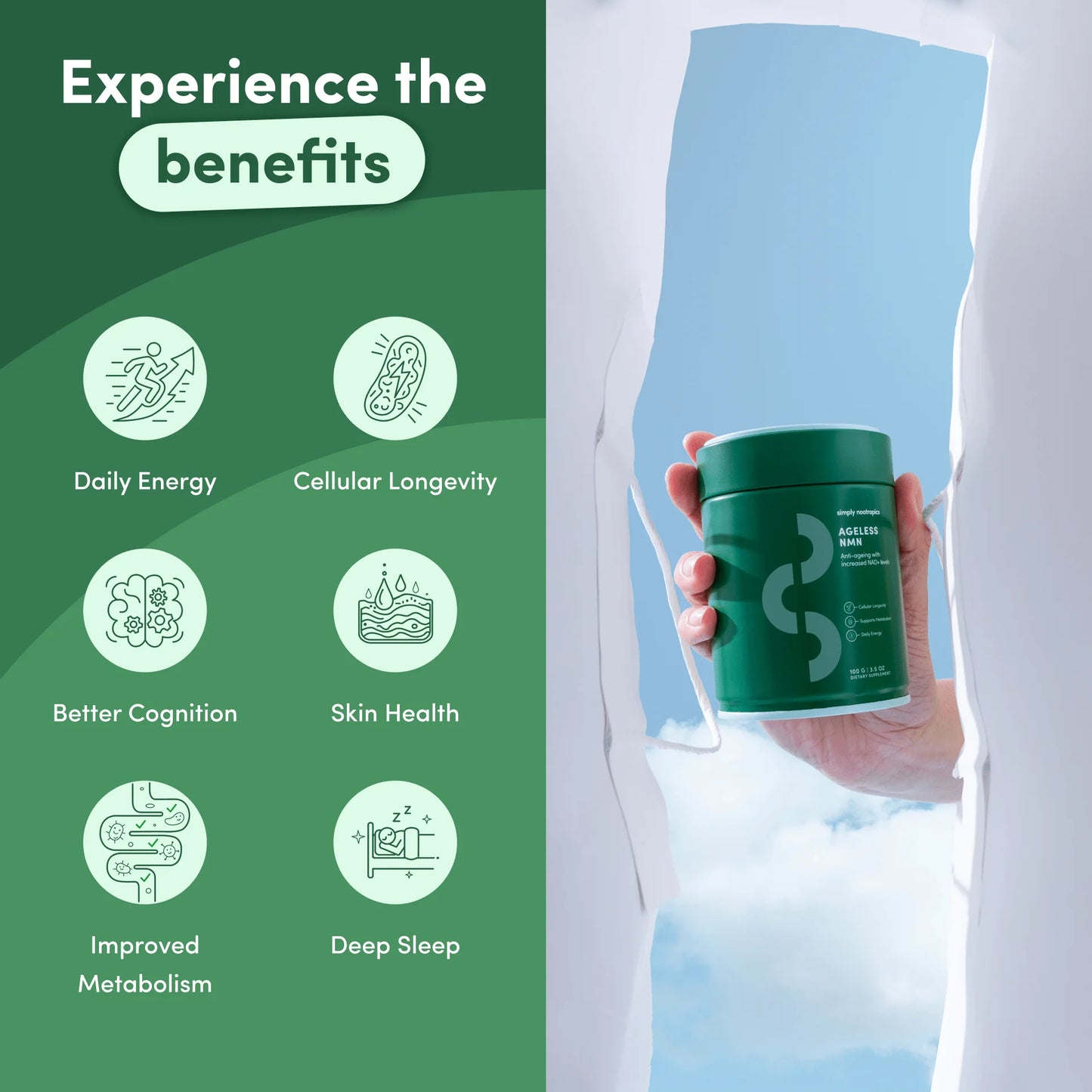 Revitalize Your Energy with NMN Powder - 3-Month NAD+ Booster Supply