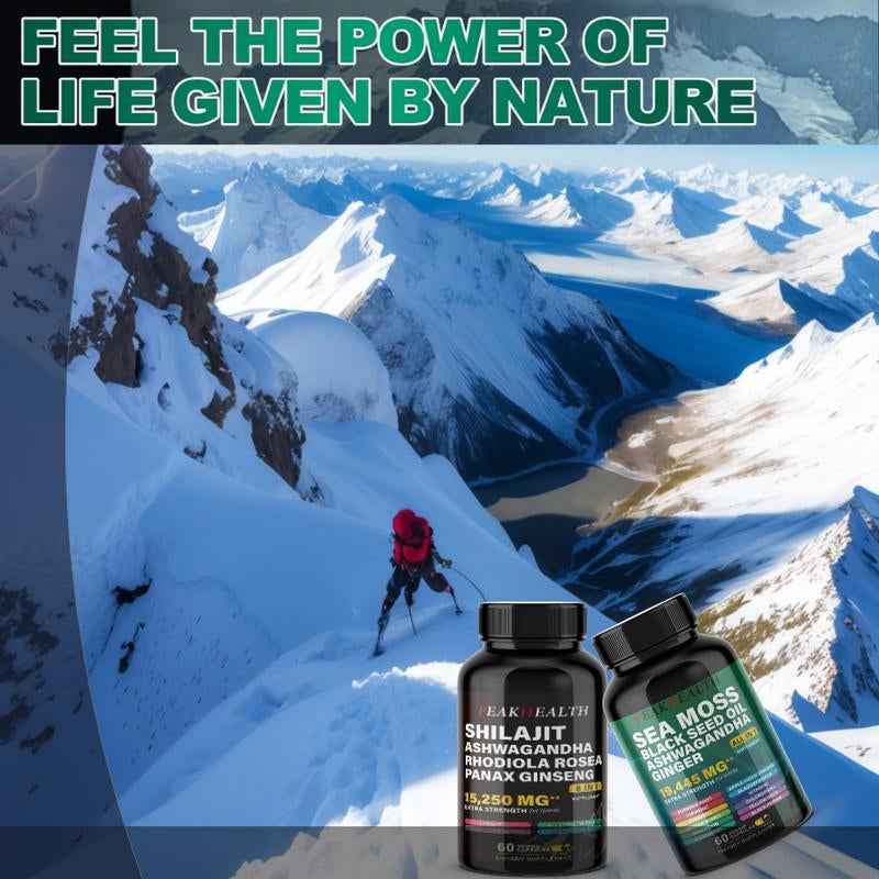 Sea Moss & Shilajit Dynamic Vitality Bundle - 60 Count